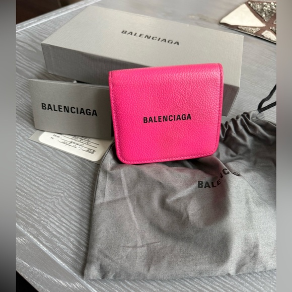 Balenciaga Pink bifold wallet